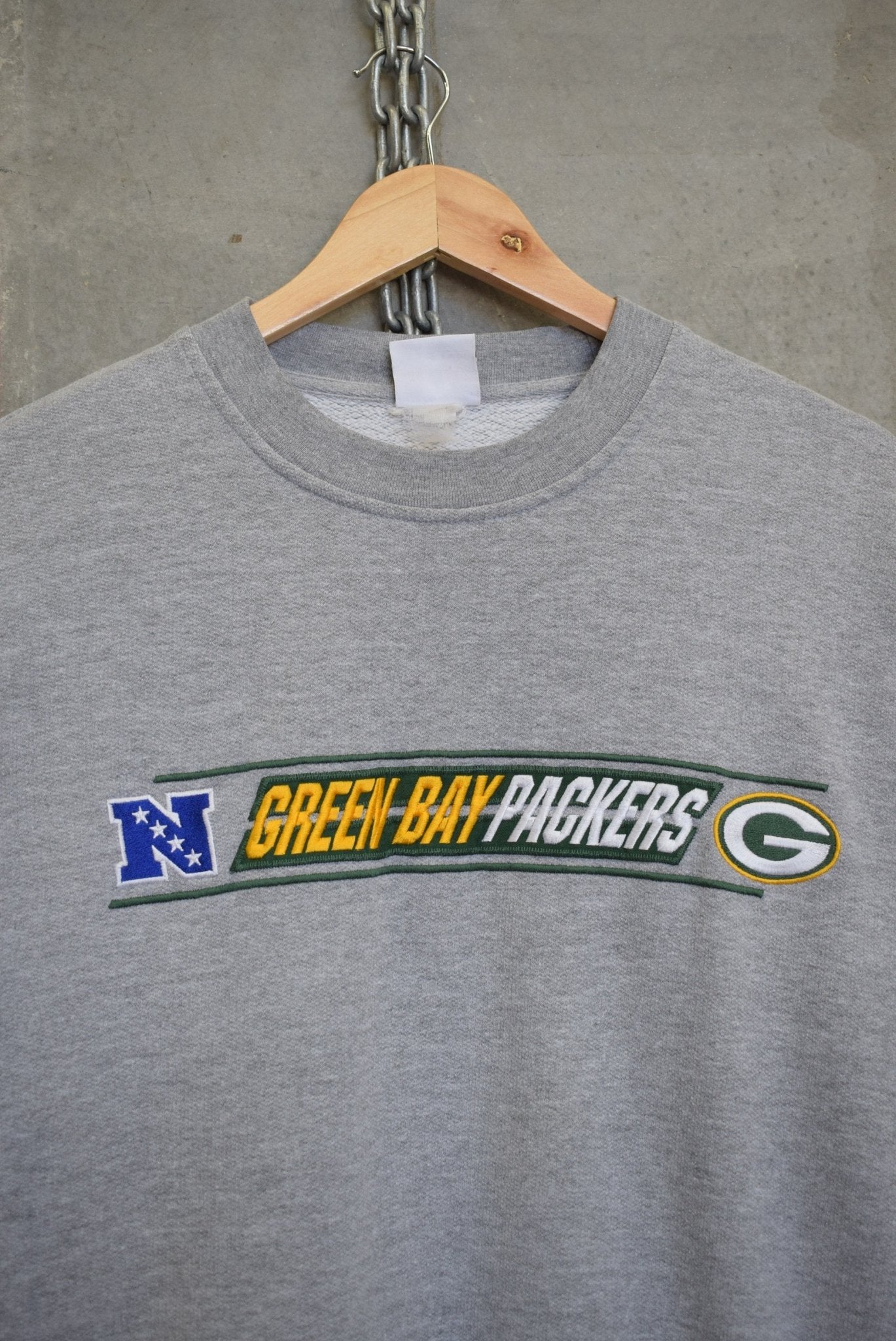 NFL Green Bay Packers Embroidered Crewneck — 2000s (L) - Retrospective Store