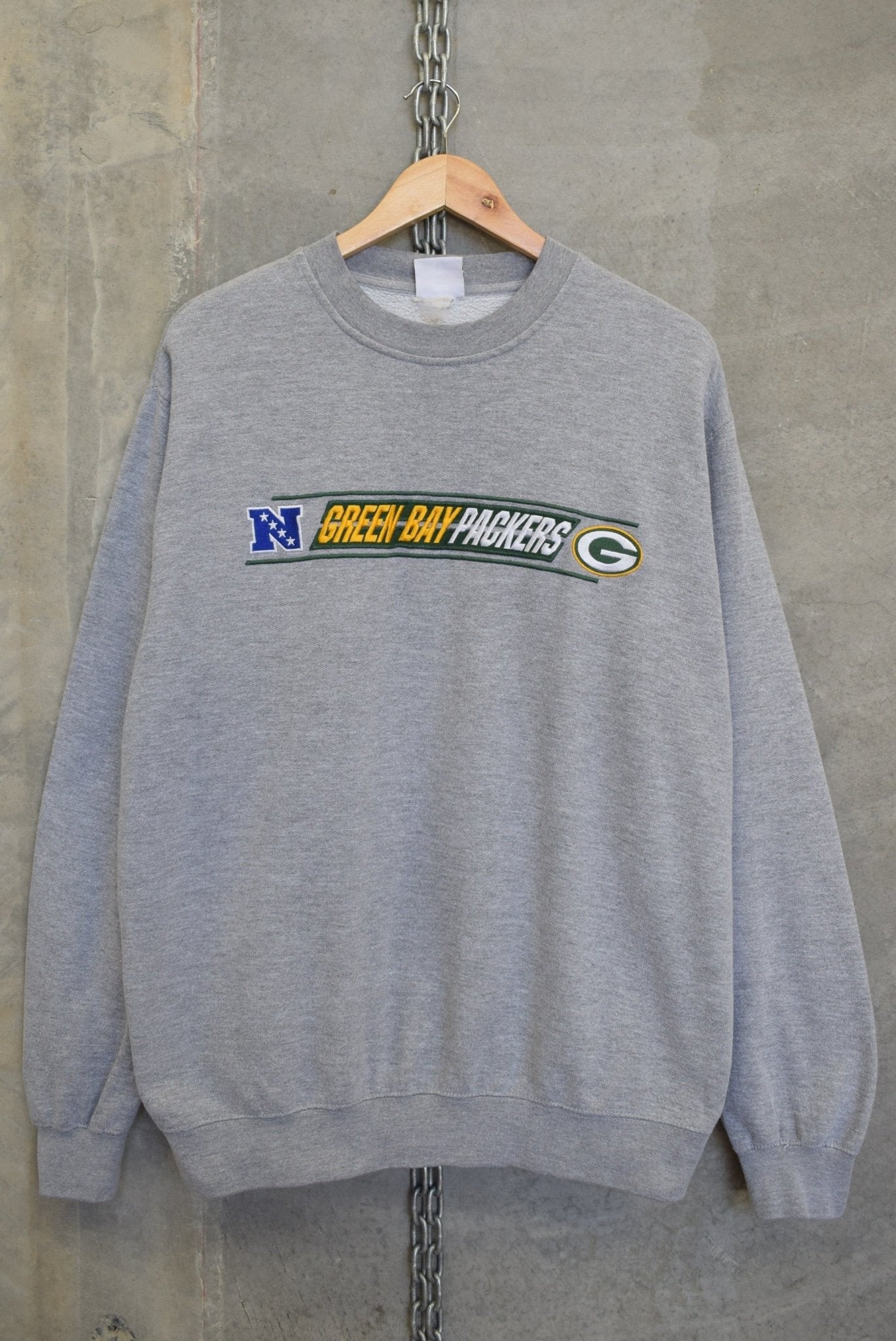 NFL Green Bay Packers Embroidered Crewneck — 2000s (L) - Retrospective Store