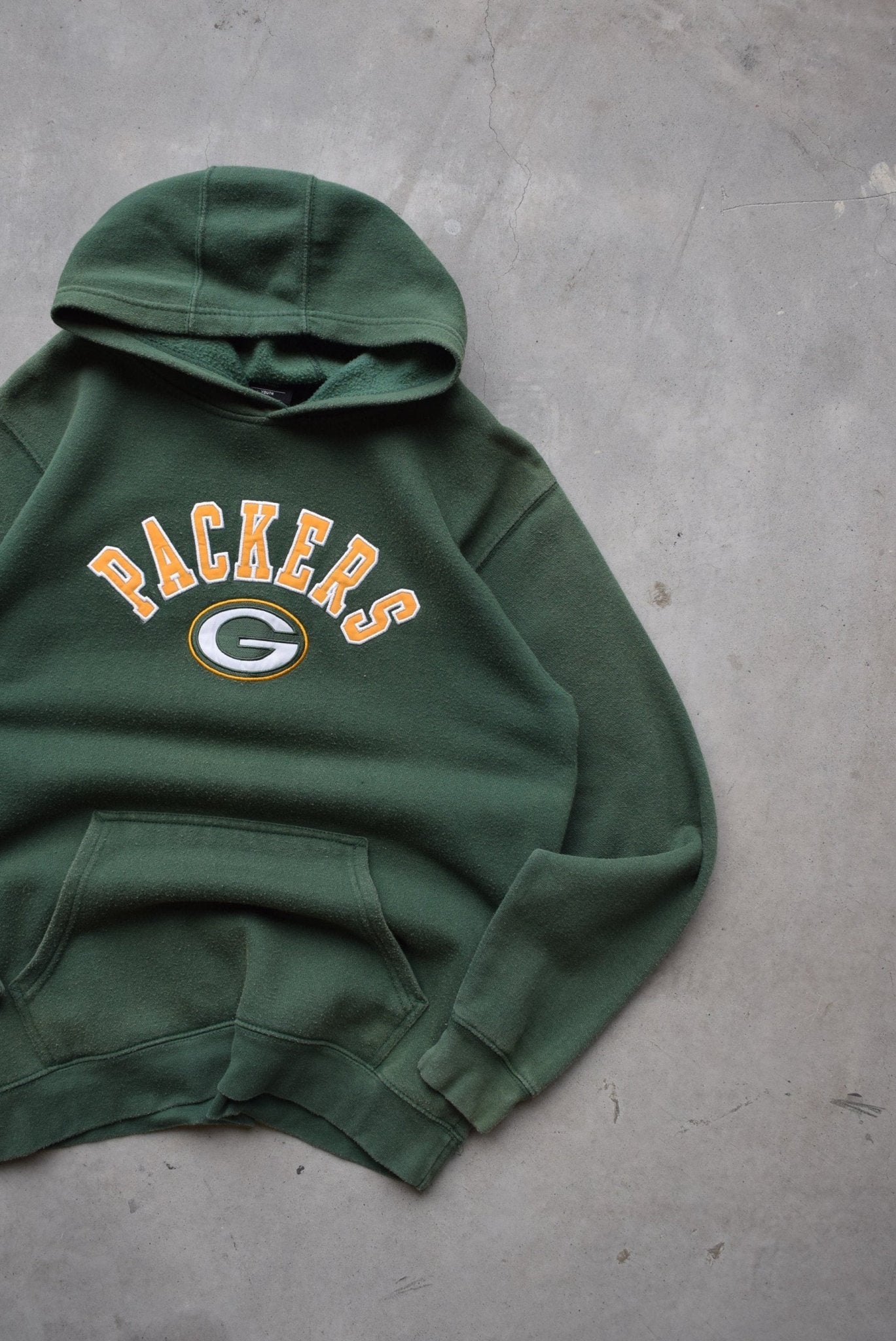 NFL Green Bay Packers Green Embroidered Hoodie — 2000s (S) - Retrospective Store