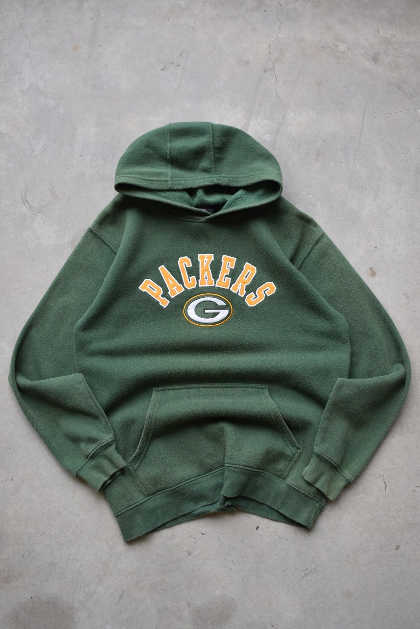 NFL Green Bay Packers Green Embroidered Hoodie — 2000s (S) - Retrospective Store