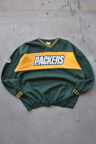 NFL Green Bay Packers Green & Yellow Embroidered Crewneck — 2000s (XXL) - Retrospective Store