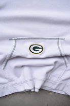 NFL Green Bay Packers White & Green Embroidered Quarter Zip — 2000s (XXL) - Retrospective Store