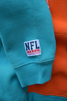 NFL Miami Dolphins Blue & Orange Embroidered Hoodie — 2000s (L/XL) - Retrospective Store
