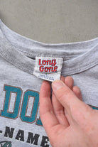 NFL Miami Dolphins Grey All-Over-Print Graphic Tee — 1993 (L) - Retrospective Store