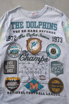 NFL Miami Dolphins Grey All-Over-Print Graphic Tee — 1993 (L) - Retrospective Store