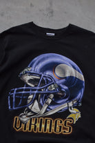 NFL Minnesota Vikings Black Graphic Tee — 2000s (XL) - Retrospective Store
