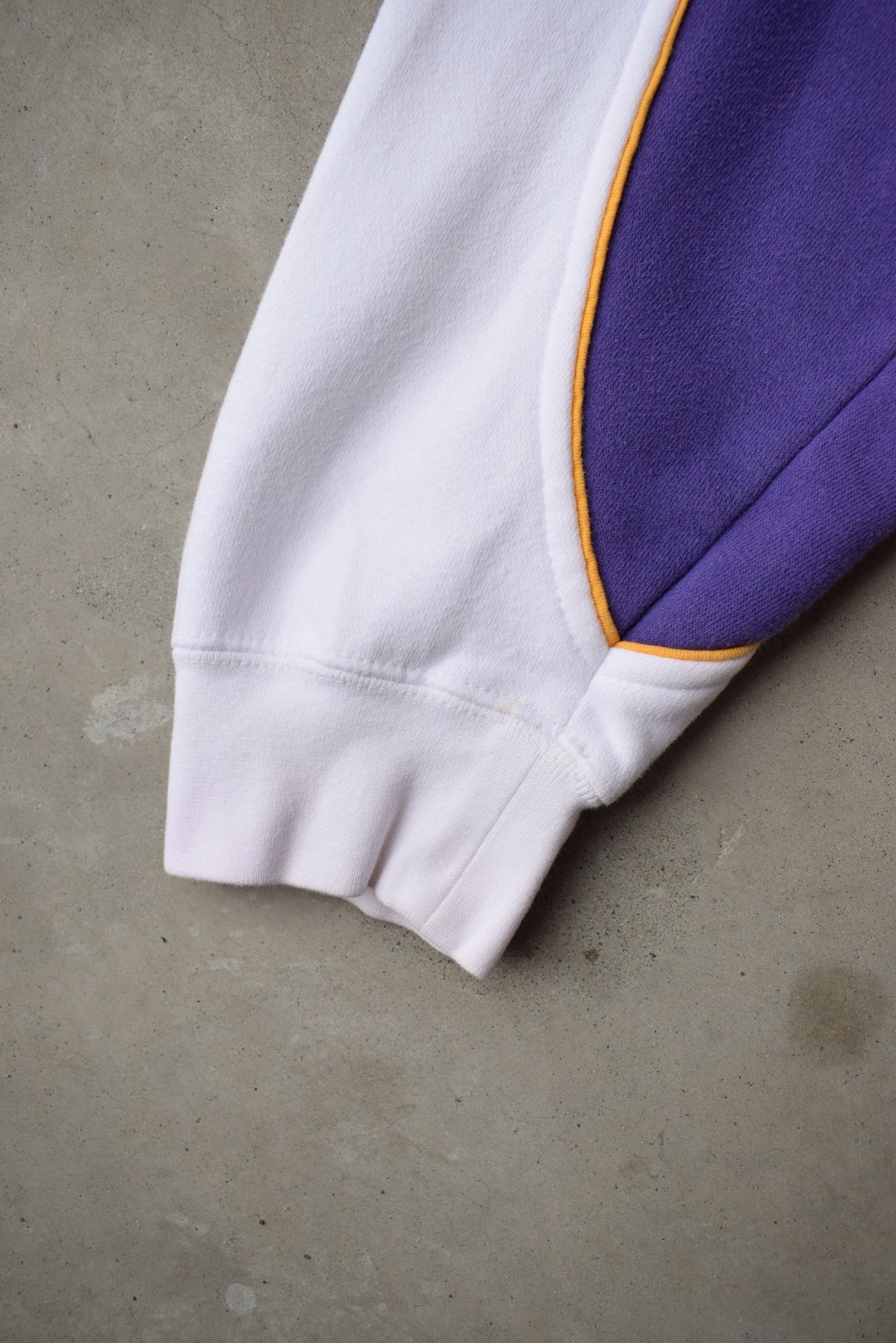 NFL Minnesota Vikings White & Purple Embroidered Hoodie — 2000s (XXL) - Retrospective Store