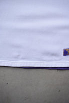 NFL Minnesota Vikings White & Purple Embroidered Hoodie — 2000s (XXL) - Retrospective Store