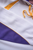 NFL Minnesota Vikings White & Purple Embroidered Hoodie — 2000s (XXL) - Retrospective Store
