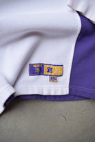 NFL Minnesota Vikings White & Purple Embroidered Hoodie — 2000s (XXL) - Retrospective Store