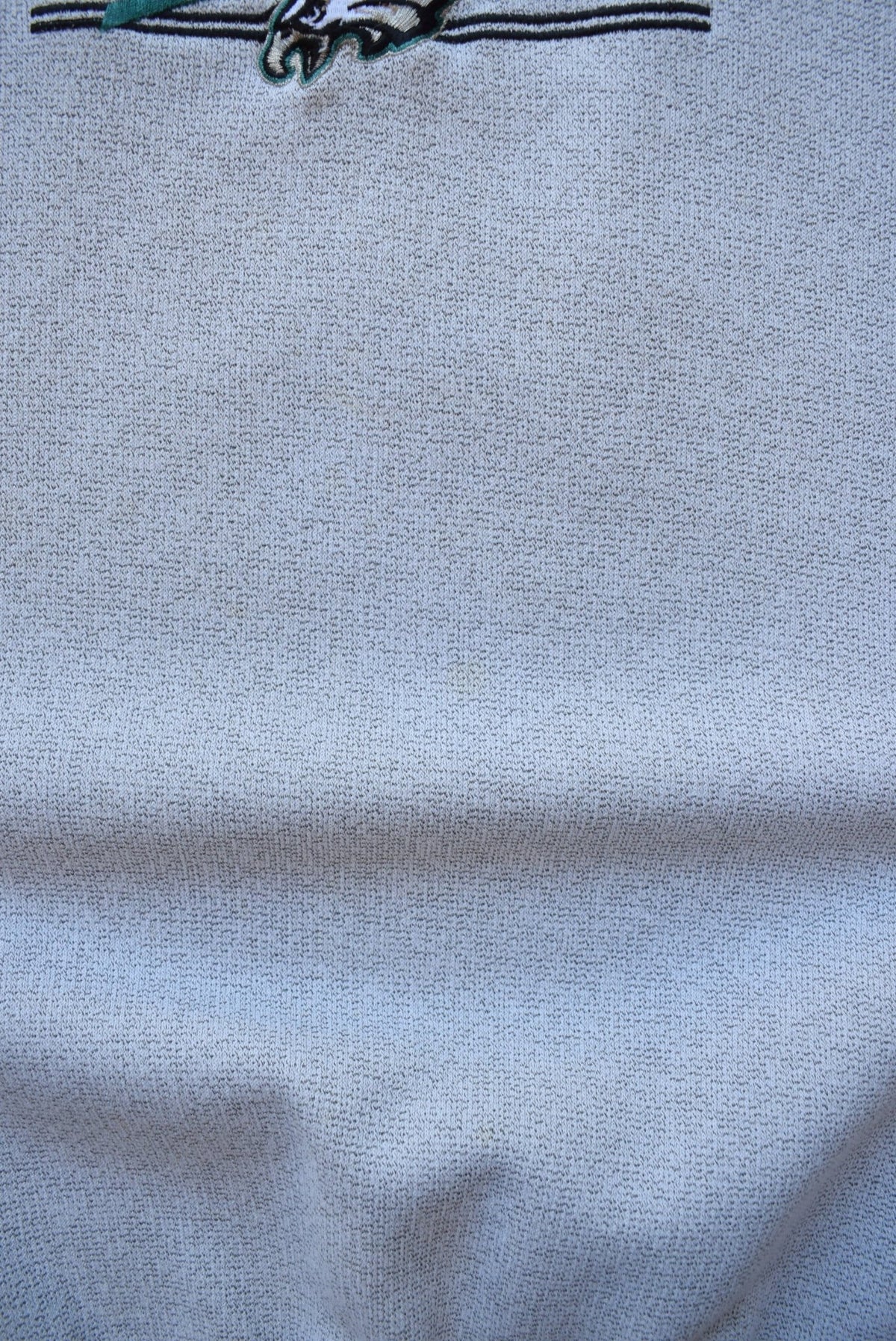 NFL Philadelphia Eagles Grey Embroidered Crewneck — 2000s (M/L) - Retrospective Store