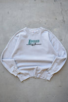 NFL Philadelphia Eagles Grey Embroidered Crewneck — 2000s (M/L) - Retrospective Store