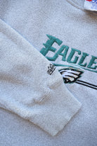 NFL Philadelphia Eagles Grey Embroidered Crewneck — 2000s (M/L) - Retrospective Store
