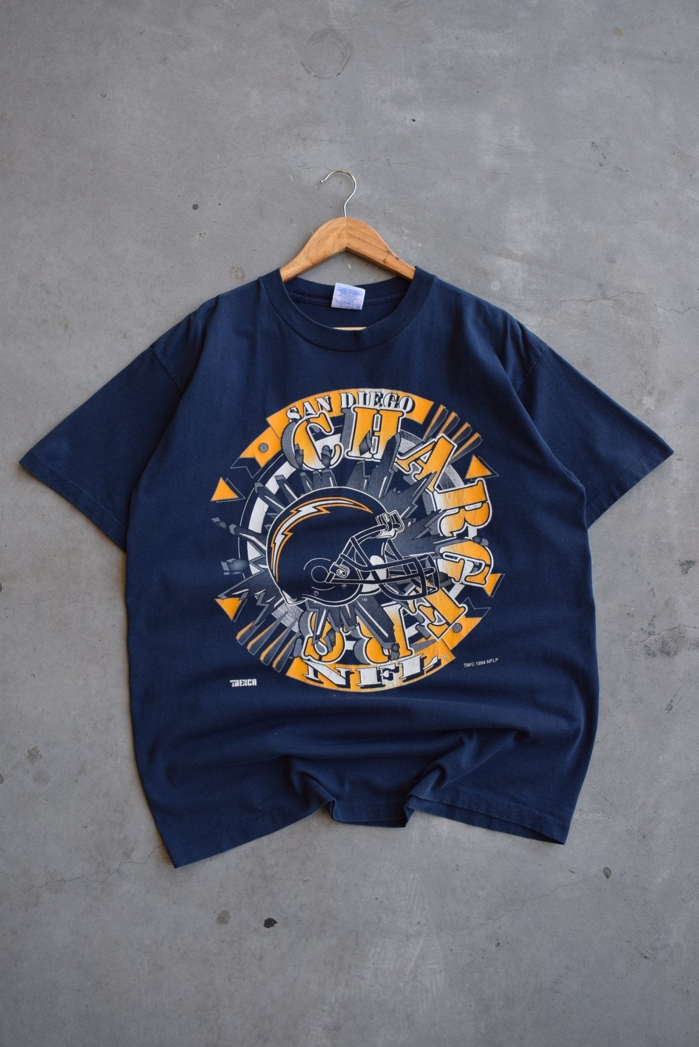 NFL San Diego Chargers Navy Graphic Tee — 1994 (L) - Retrospective Store