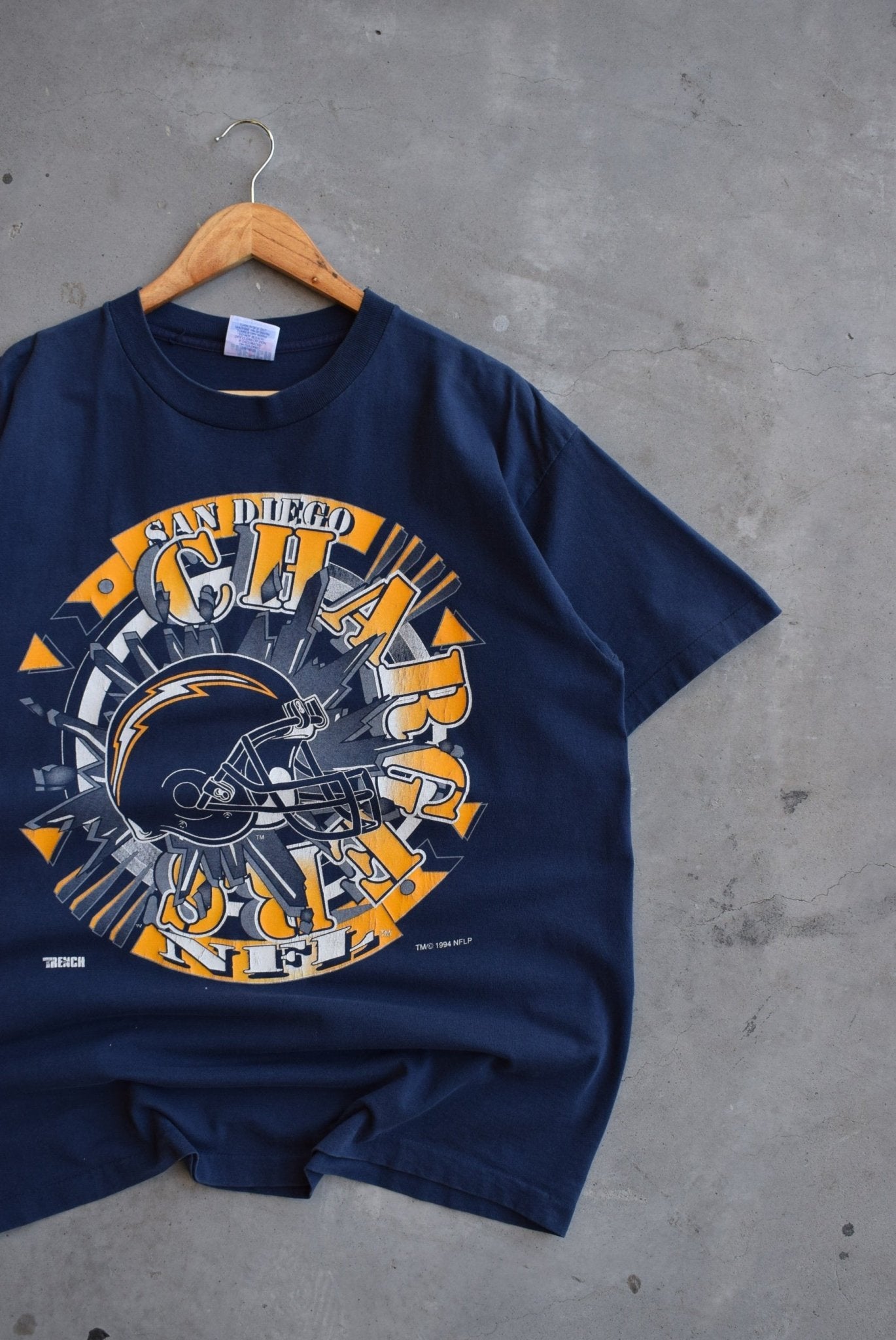 NFL San Diego Chargers Navy Graphic Tee — 1994 (L) - Retrospective Store