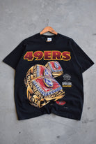 NFL San Francisco 49ers Superbowl Champions Black Graphic Tee — 1995 (L) - Retrospective Store