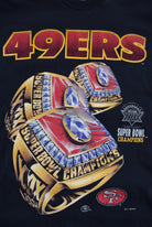 NFL San Francisco 49ers Superbowl Champions Black Graphic Tee — 1995 (L) - Retrospective Store