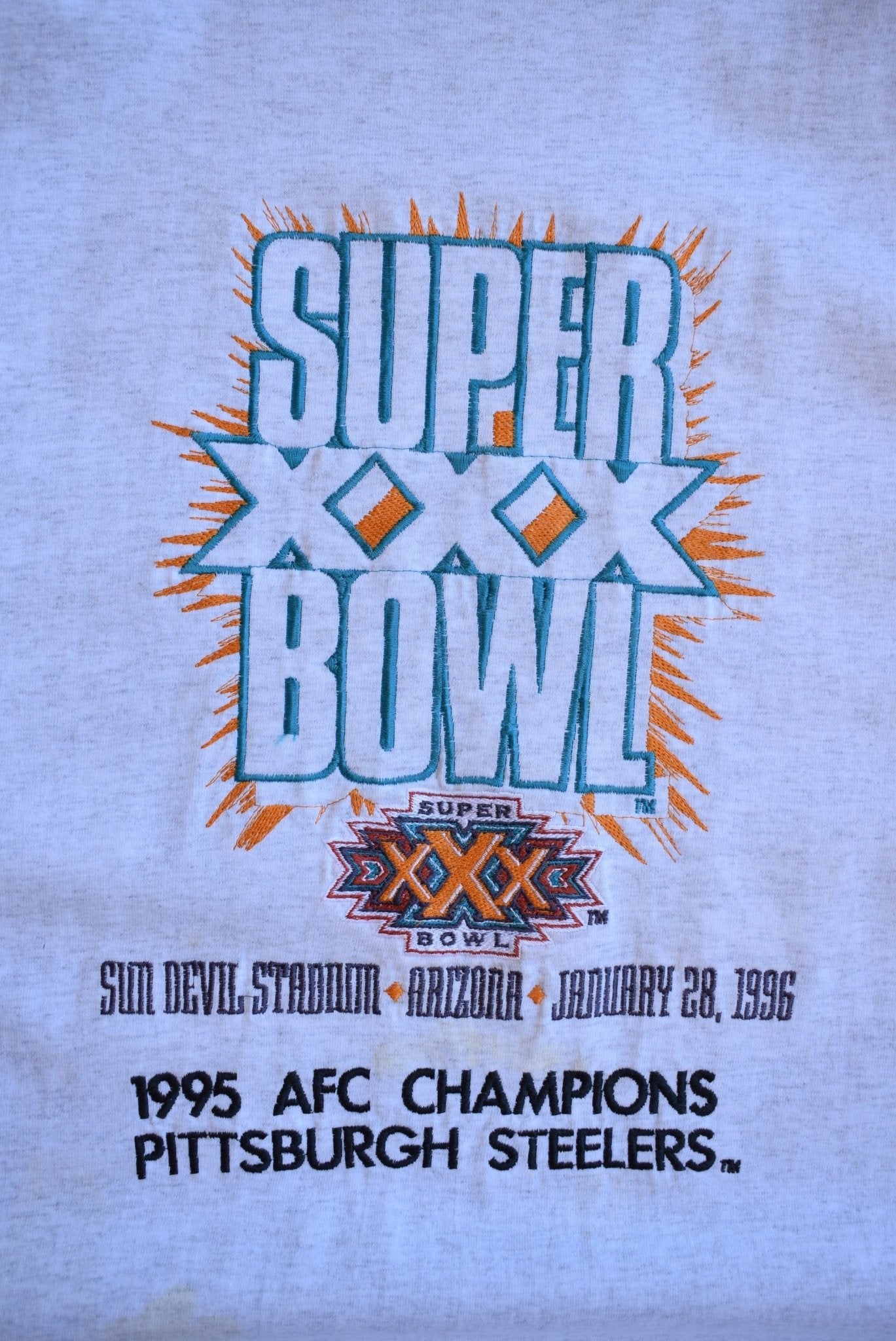 NFL Superbowl XXX Embroidered Tee — 1996 (XL) - Retrospective Store