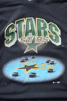NHL Dallas Stars Black Graphic Tee — 2000s (XL) - Retrospective Store