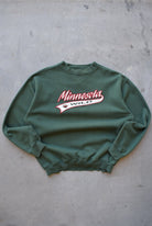 NHL Minnesota Wild Green Embroidered Crewneck — 1990s (XL) - Retrospective Store