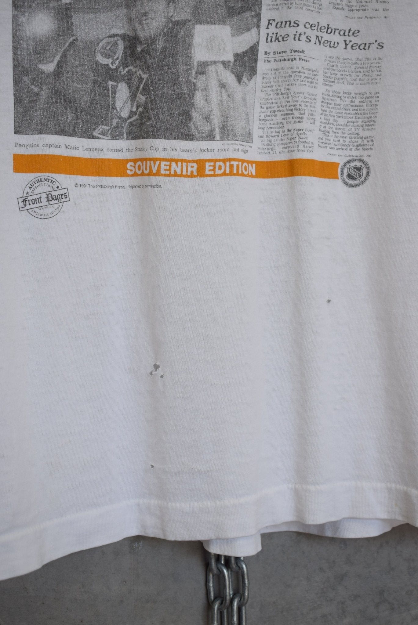 NHL Pittsburgh Penguins World Champs Tee — 1991 (M) - Retrospective Store