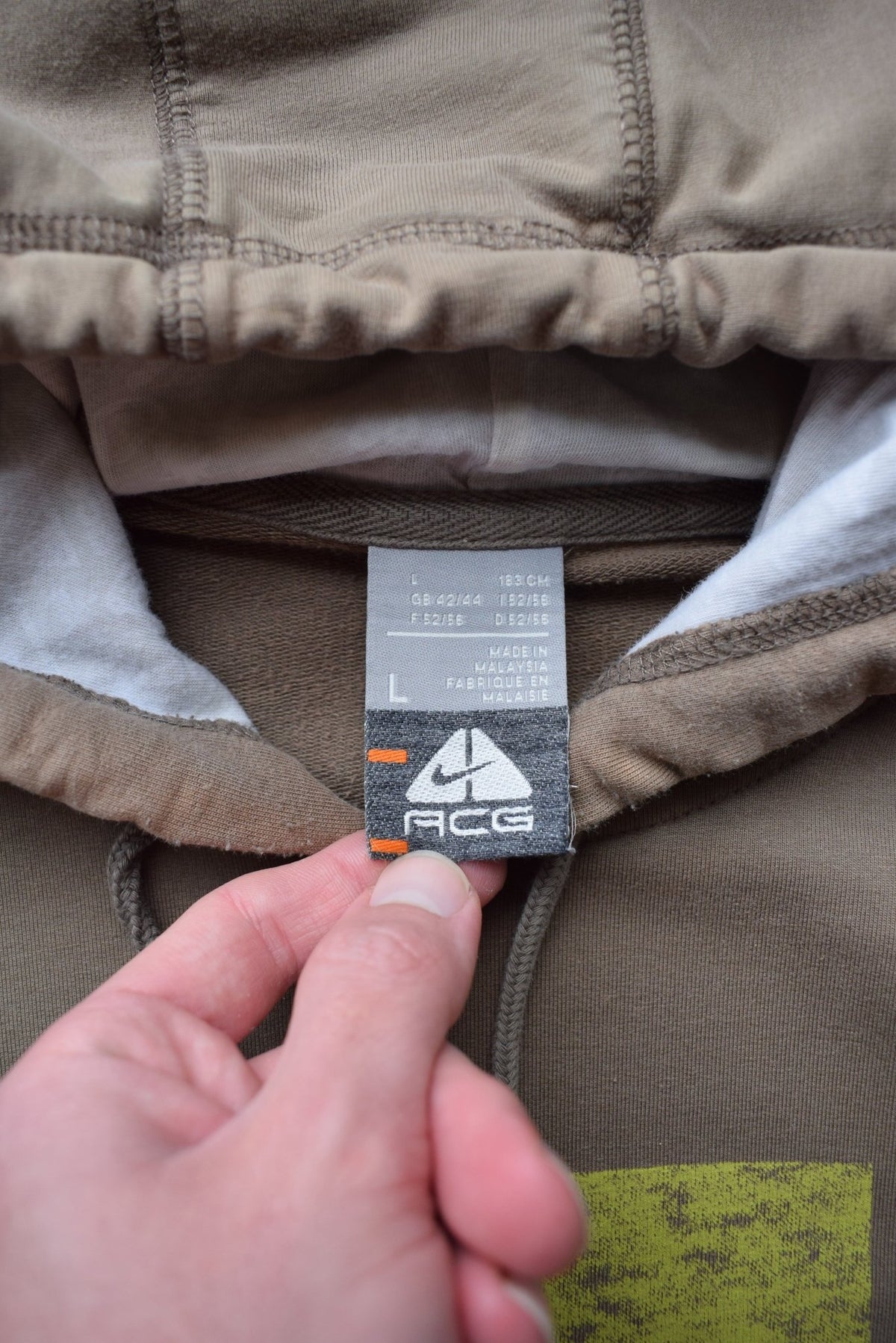 Nike ACG Brown Spellout Hoodie — 2000s (L) - Retrospective Store