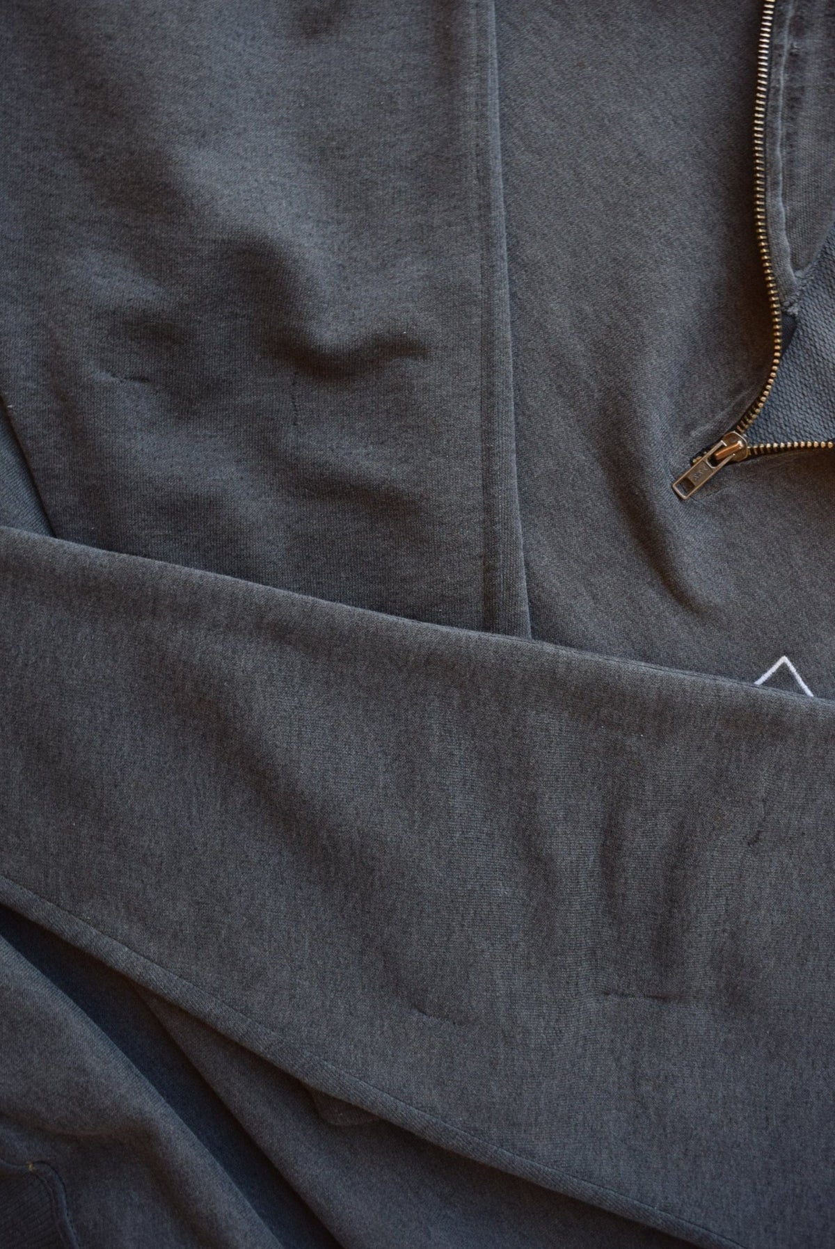 Nike Air Charcoal Embroidered Spellout Quarter Zip — 1990s (L) - Retrospective Store