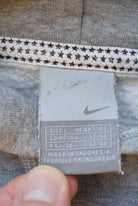 Nike Air Grey Embroidered Spellout Hoodie — 2000s (L) - Retrospective Store