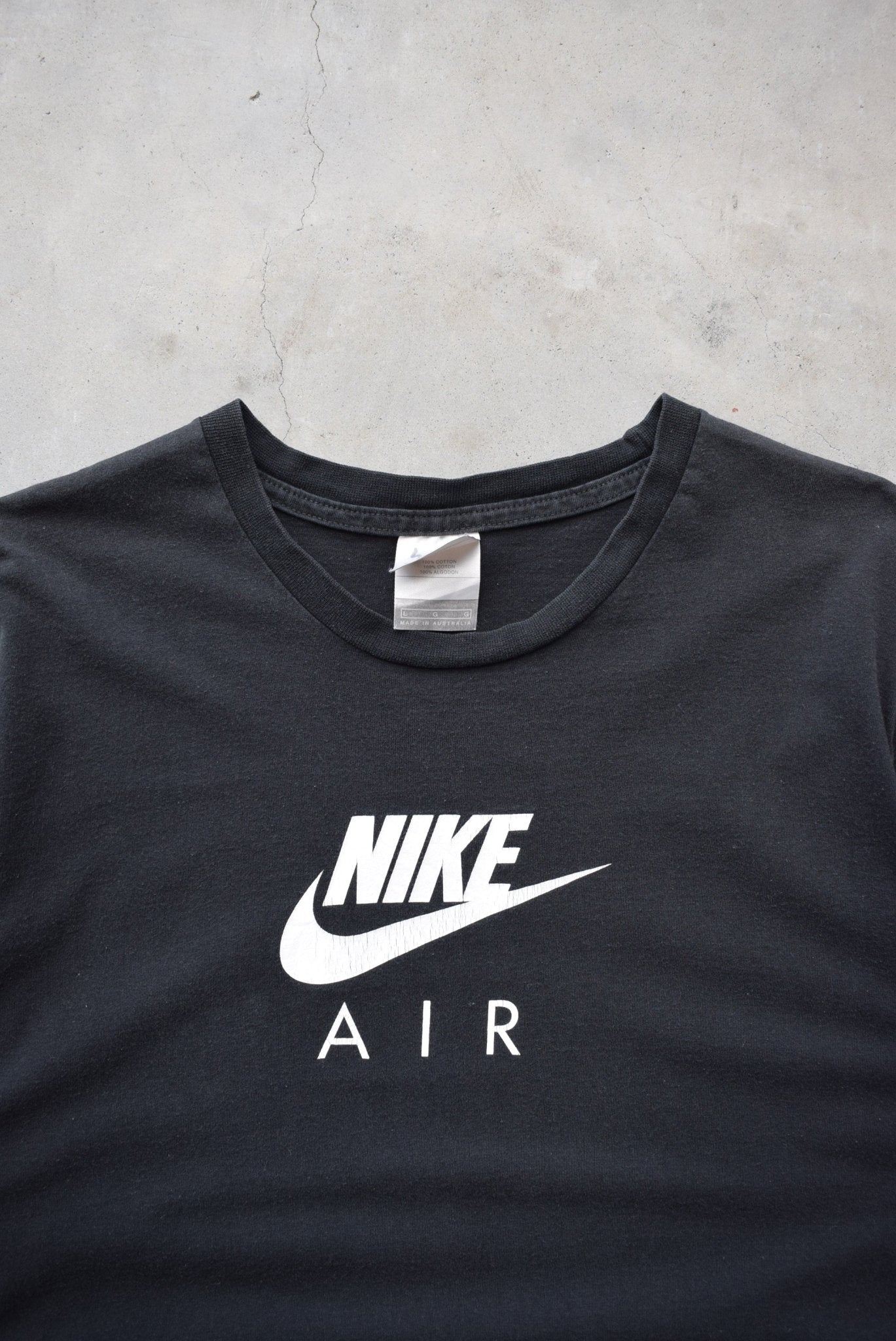 Nike Air Max Black Spellout Tee — 1990s (L) - Retrospective Store