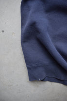 Nike Athletics Navy Embroidered Spellout Crewneck — 1990s (XL) - Retrospective Store