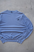 Nike Baby-Blue Embroidered Spellout Crewneck — 1980s (L/XL) - Retrospective Store