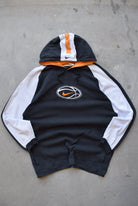 Nike Basketball Black & White Embroidered Spellout Hoodie — 1990s (XL) - Retrospective Store