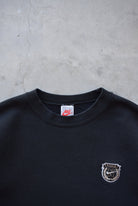 Nike Black Embroidered Spellout Crewneck — 1990s (L) - Retrospective Store