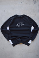 Nike Black Embroidered Spellout Crewneck — 2000s (S/M) - Retrospective Store