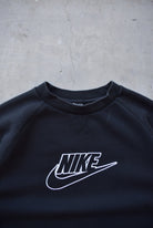 Nike Black Embroidered Spellout Crewneck — 2000s (S/M) - Retrospective Store
