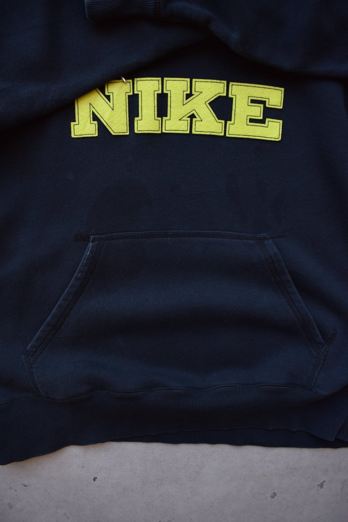 Nike Black Embroidered Spellout Hoodie — 2000s (XL) - Retrospective Store