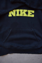 Nike Black Embroidered Spellout Hoodie — 2000s (XL) - Retrospective Store