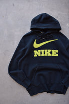 Nike Black Embroidered Spellout Hoodie — 2000s (XL) - Retrospective Store