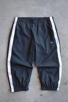 Nike Black Embroidered Swoosh 3/4 Track Pants — 2000s (S) - Retrospective Store