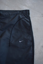 Nike Black Embroidered Swoosh 3/4 Track Pants — 2000s (Women's 10) - Retrospective Store