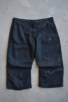 Nike Black Embroidered Swoosh 3/4 Track Pants — 2000s (Women's 10) - Retrospective Store