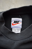 Nike Black Embroidered Swoosh Crewneck — 1990s (S) - Retrospective Store