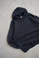 Nike Black Embroidered Swoosh Hoodie — 1990s (XXL) - Retrospective Store