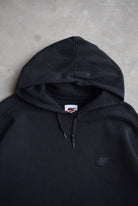 Nike Black Embroidered Swoosh Hoodie — 1990s (XXL) - Retrospective Store