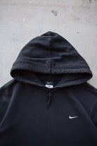 Nike Black Embroidered Swoosh Hoodie — 2000s (M) - Retrospective Store