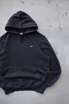 Nike Black Embroidered Swoosh Hoodie — 2000s (M) - Retrospective Store