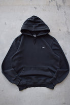 Nike Black Embroidered Swoosh Hoodie — 2000s (M) - Retrospective Store
