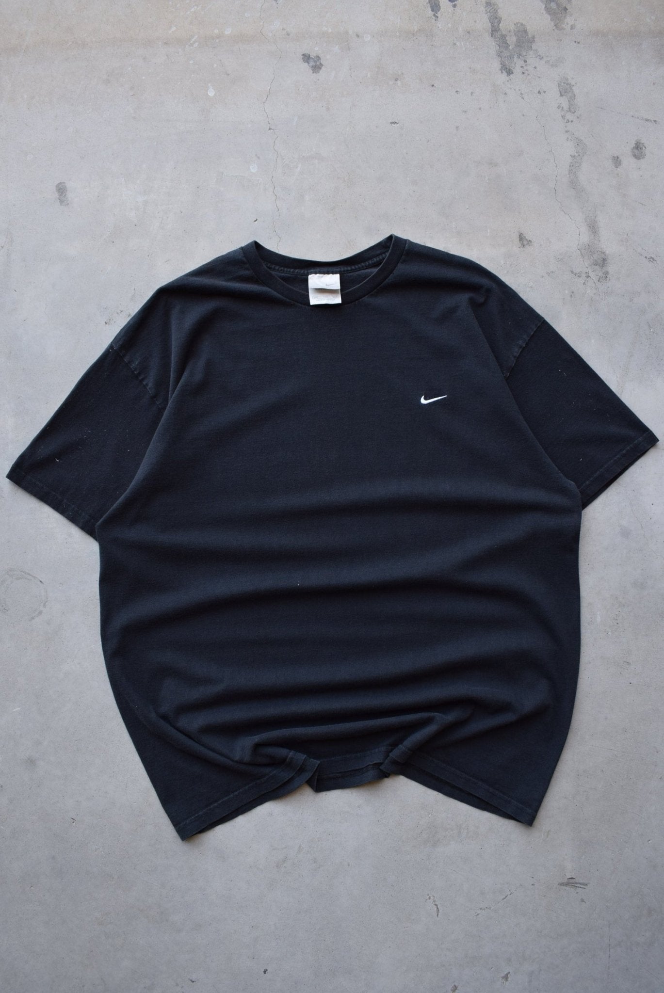 Nike Black Embroidered Swoosh Tee — 2000s (XXL) - Retrospective Store