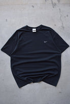 Nike Black Embroidered Swoosh Tee — 2000s (XXL) - Retrospective Store