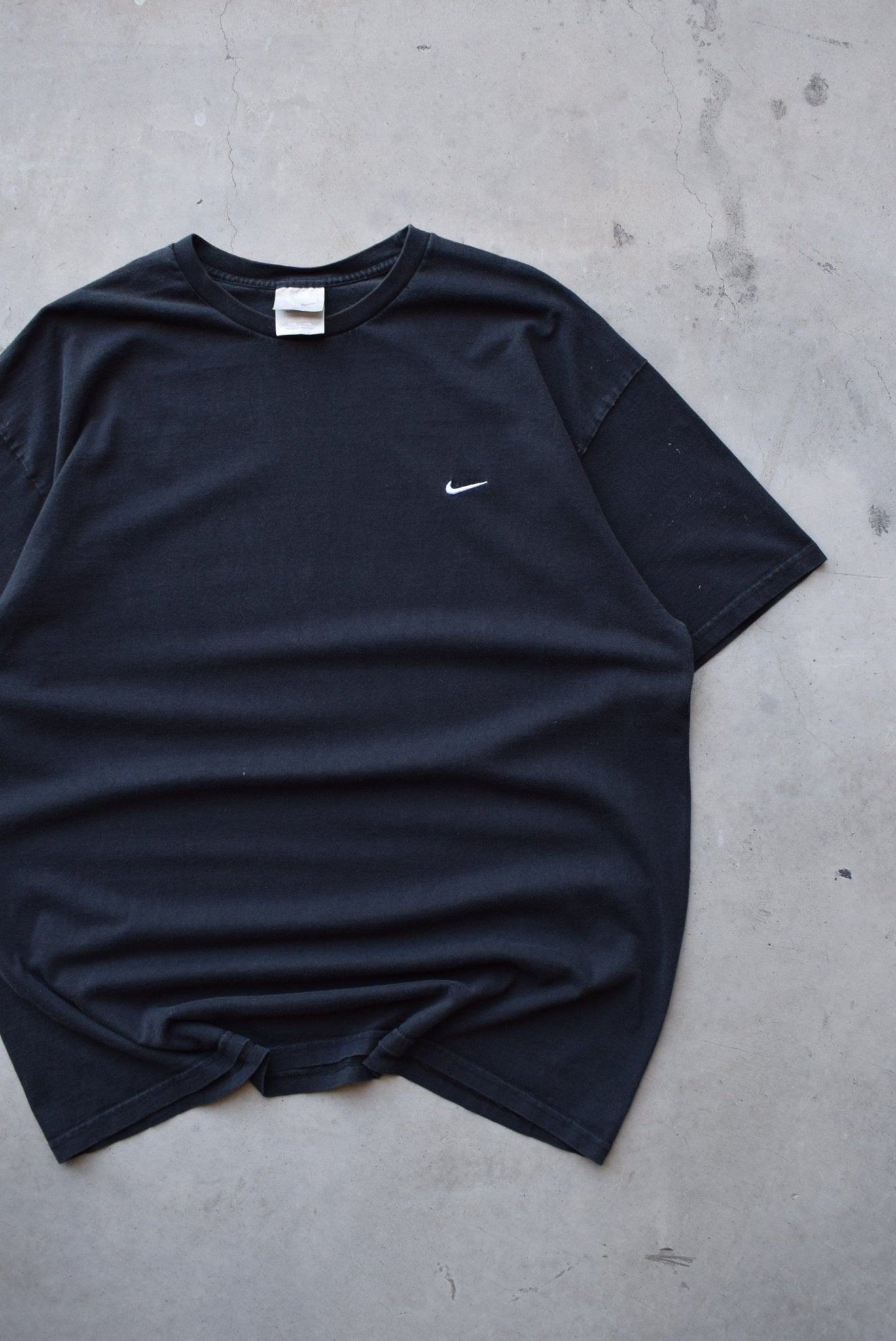 Nike Black Embroidered Swoosh Tee — 2000s (XXL) - Retrospective Store